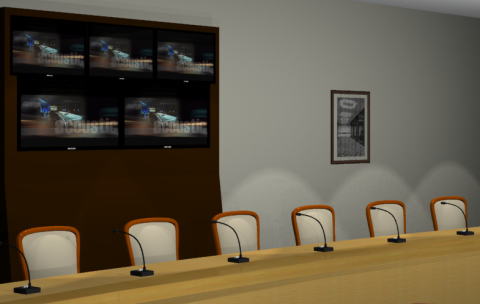 岩手県のテレビ会議室